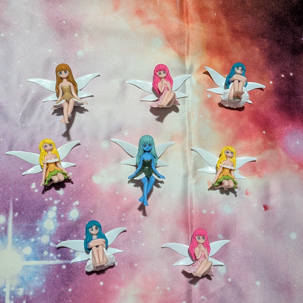 Colorful Fairy Figurines Set